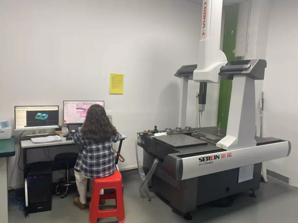 Coordinate measuring machine used for dimensional inspection