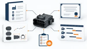 Conceptual supplier shortlist review connecting factory identity, process evidence, quality records and capacity evidence