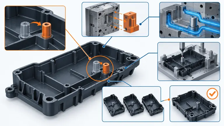 Conceptual automotive mold change impact map from part revision to insert cooling gauge trial and approval
