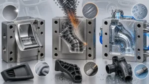 Three mold inserts illustrating general service, abrasive wear and corrosion-resistant applications